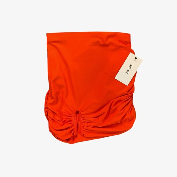 Alix NYC Skirt Womens XS Extra Small Flame Hannah Ruched Side Double Lined Mini - Picture 1 of 13